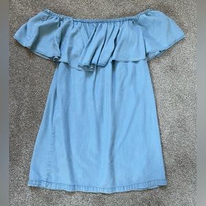 Urban outfitters off the shoudler denim dress in small